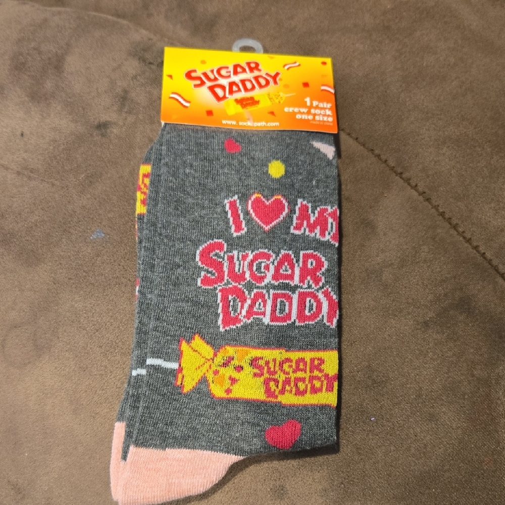 Gray and Pink Men's Socks
